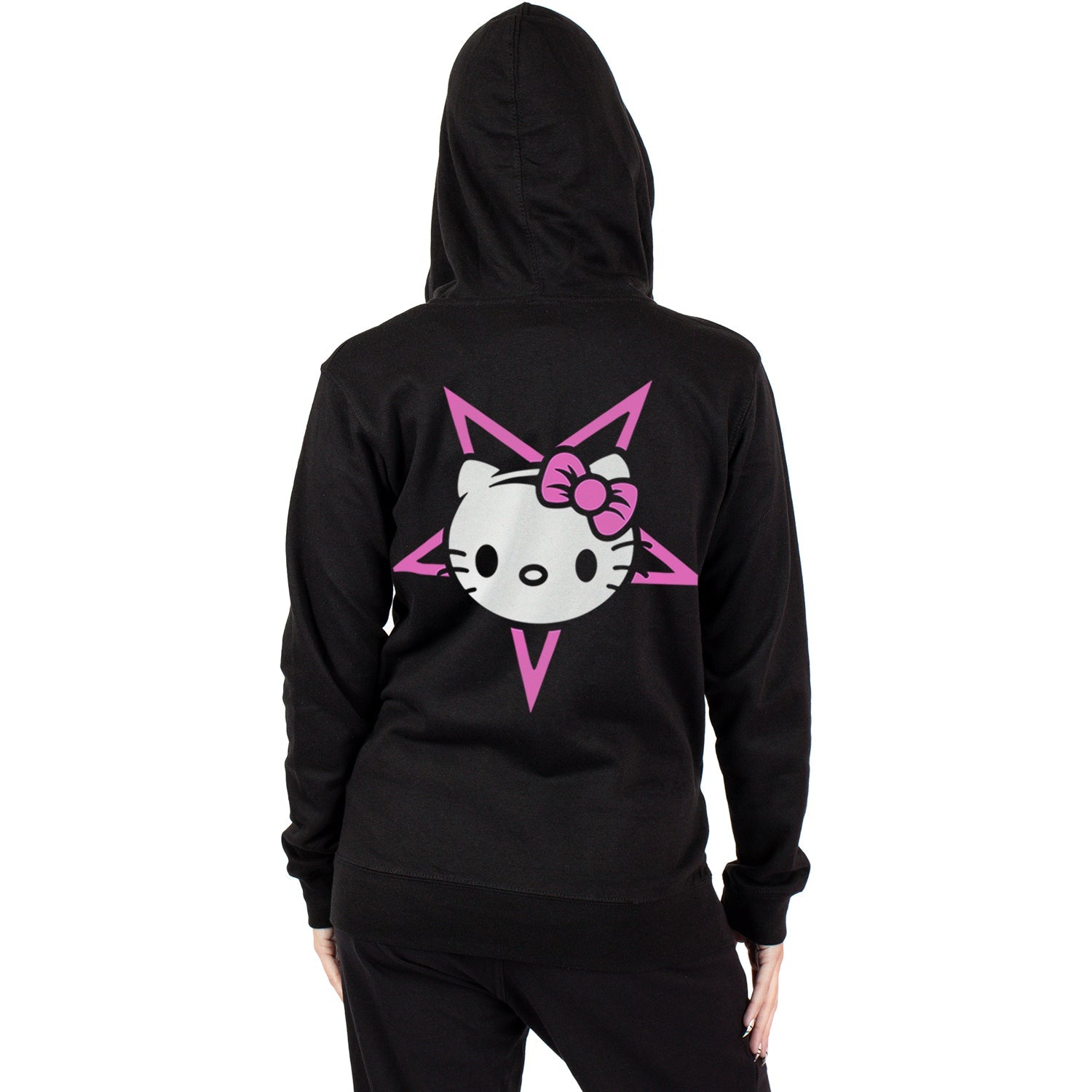 Hello Satan Kitty Zip Hoodie Sweatshirt