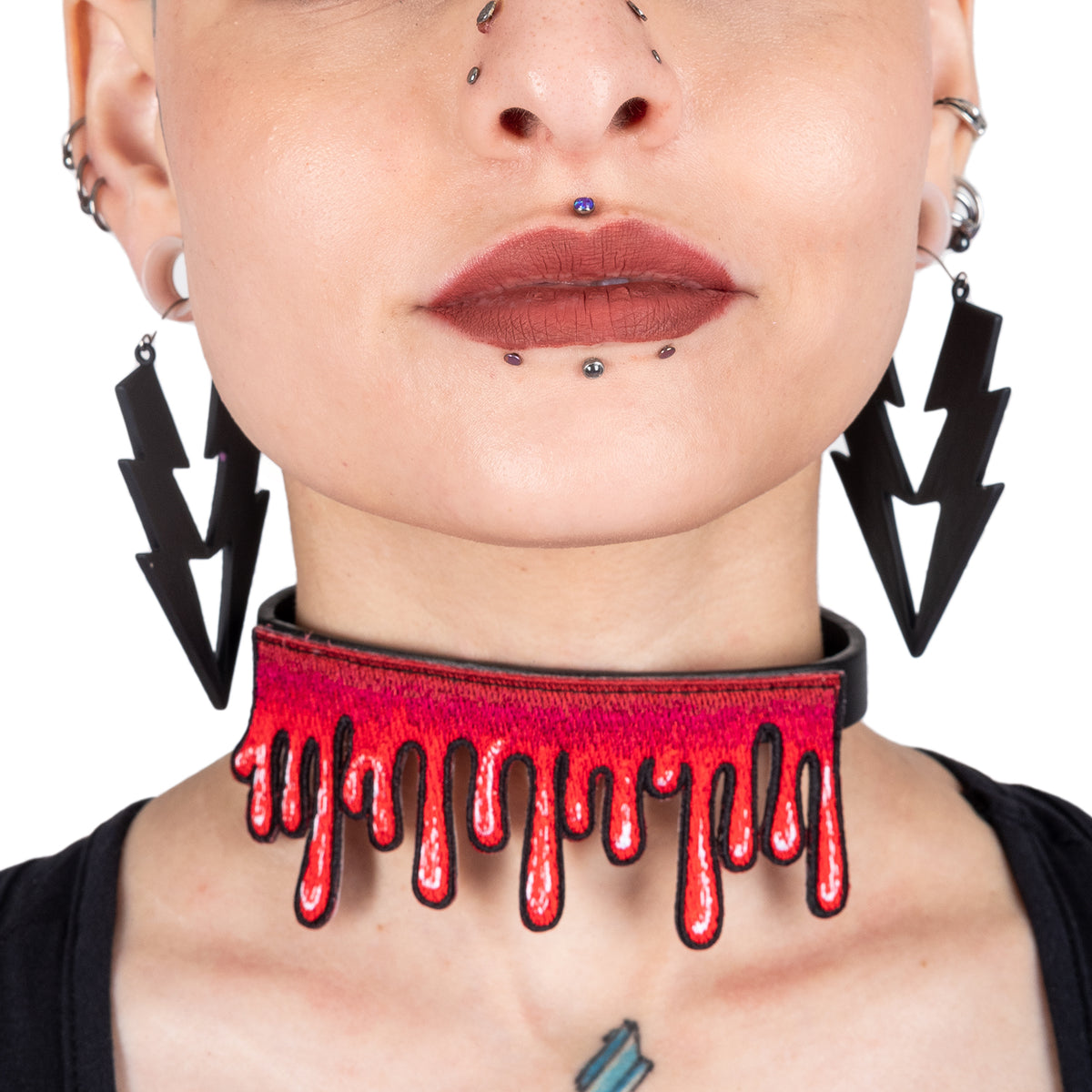 Double Trouble D-Ring Choker — Chokers Funk Plus