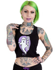 Boo! Spooky Ghost Cropped Tank Top