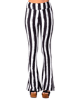 Too Fast | Hellz Bellz Flares | Distressed Black & White Striped