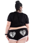 Too Fast | Barbed Wire Heart Dolphin Shorts