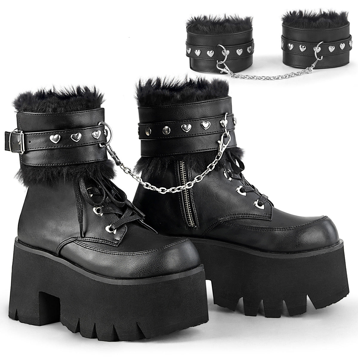 Vegan leather cheap platform boots