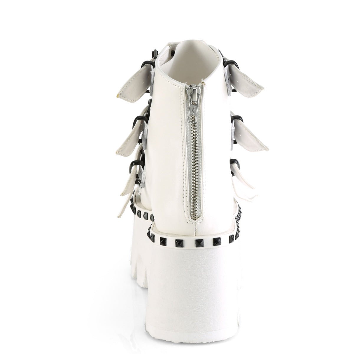 Too Fast | Demonia ASHES-70 | White Vegan Leather Sandals