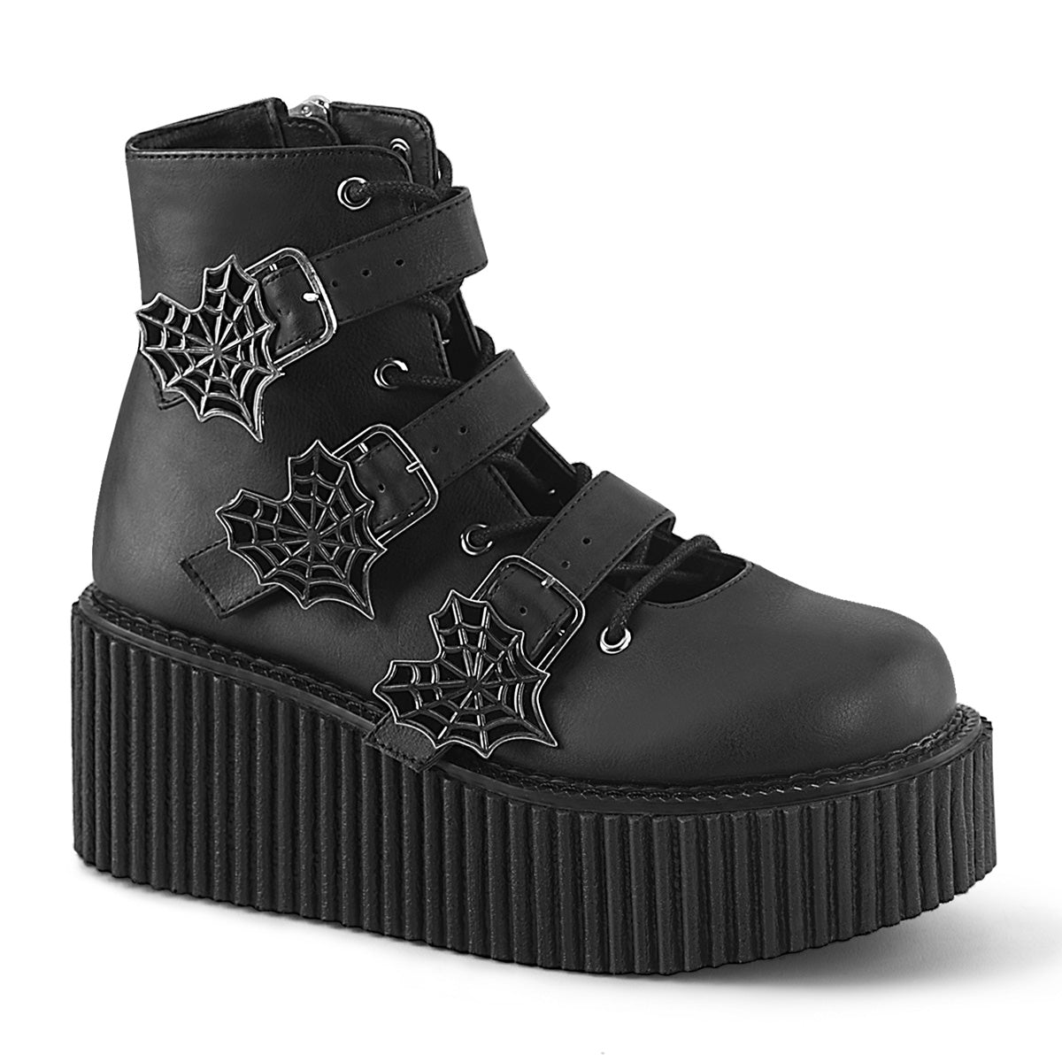 Demonia CREEPER-215  Black Vegan Leather Creepers – Too Fast