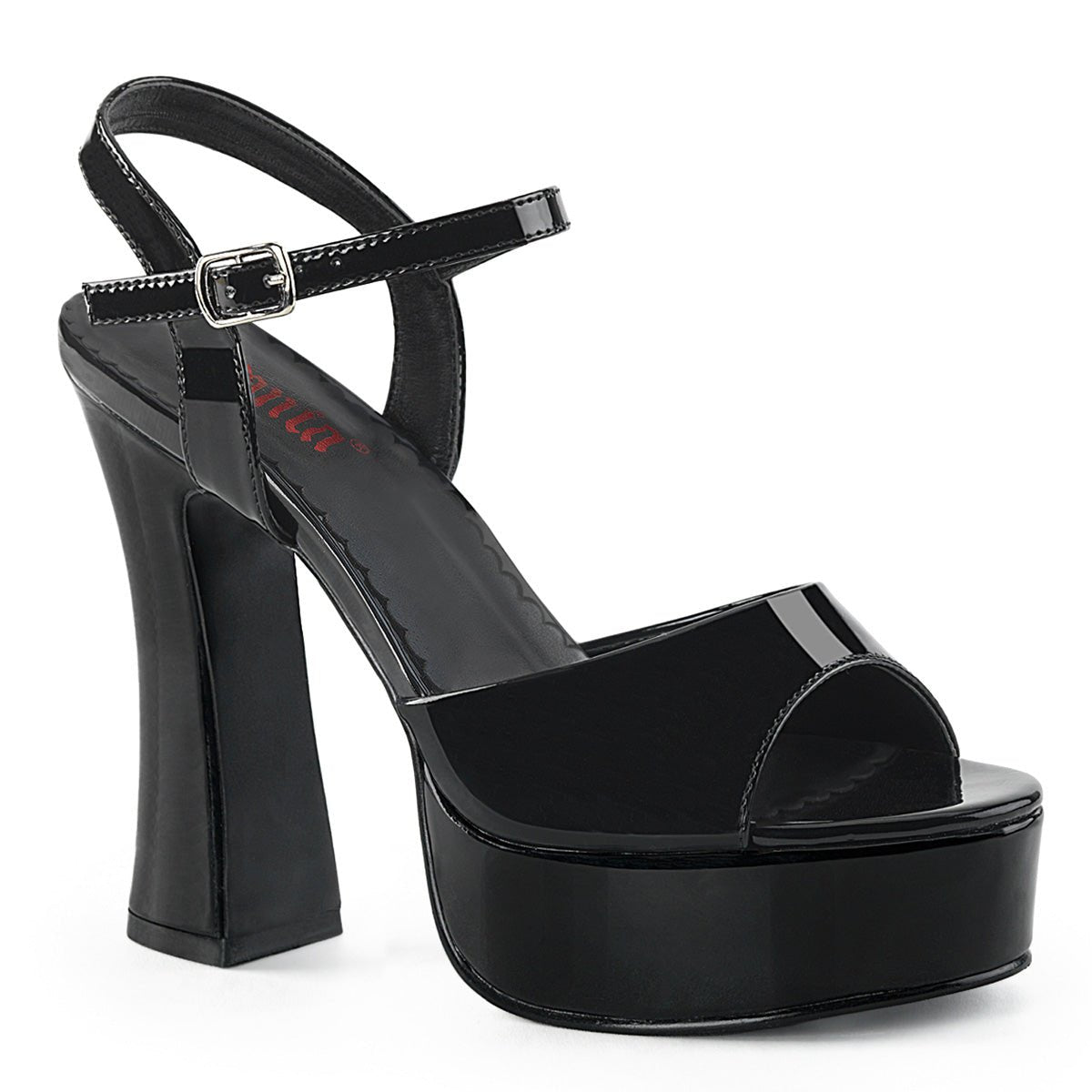 Too Fast | Demonia Dolly 09 | Black Patent Leather Women&#39;s Sandals