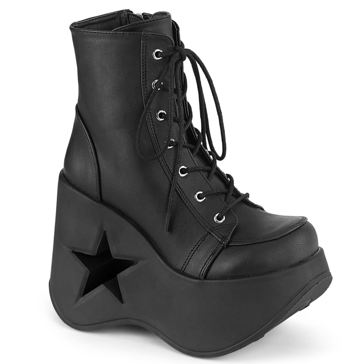 Vegan top wedge boots