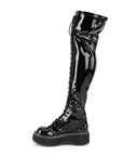 Too Fast | Demonia Emily 375 | Black Patent Leather Women's Over The Knee Boots