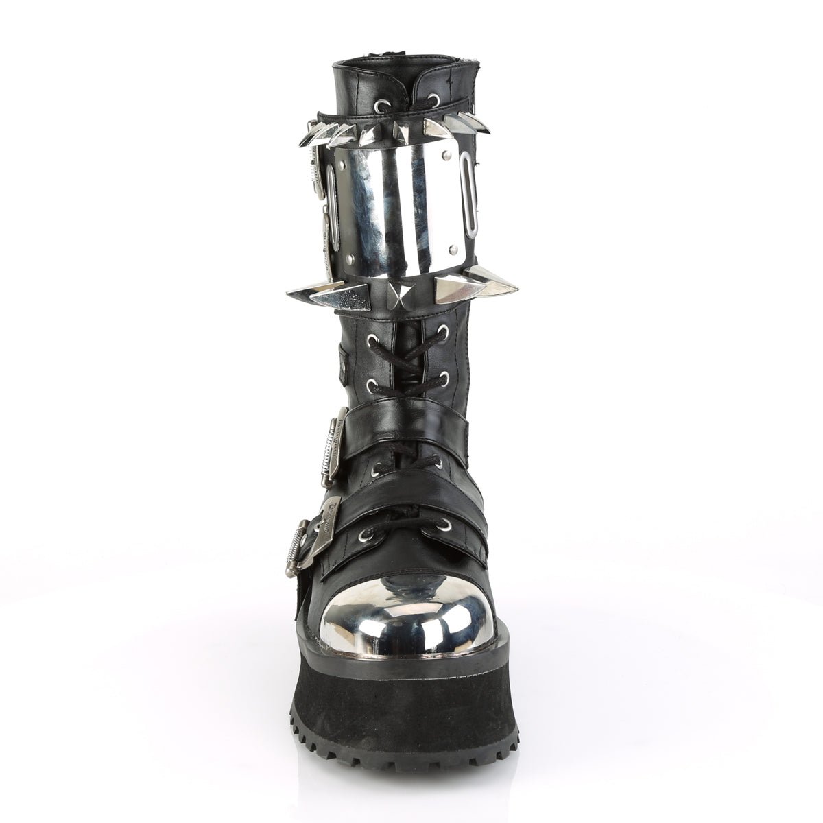Too Fast | Demonia Gravedigger 250 | Black Vegan Leather Unisex Platform Boots