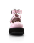 Too Fast | Demonia SPRITE-02 Baby Pink Patent Leather Platform Mary Jane
