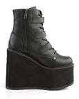 Too Fast | Demonia Swing 103 | Black Vegan Leather Women's Ankle Boots
