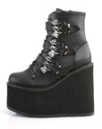 Too Fast | Demonia Swing 103 | Black Vegan Leather Women's Ankle Boots