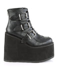 Too Fast | Demonia Swing 105 | Black Vegan Leather Women's Ankle Boots