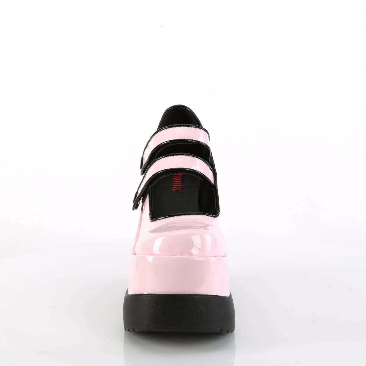 Too Fast | Demonia VOID-37 B. Pink Pat Platform Wedges
