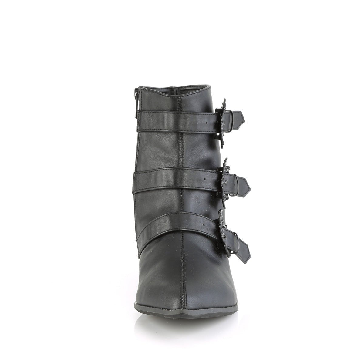 Too Fast | Demonia Warlock 50 B | Black Vegan Leather Unisex Platform Boots