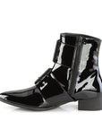 Too Fast | Demonia Warlock 55 | Black Patent Leather Unisex Platform Boots