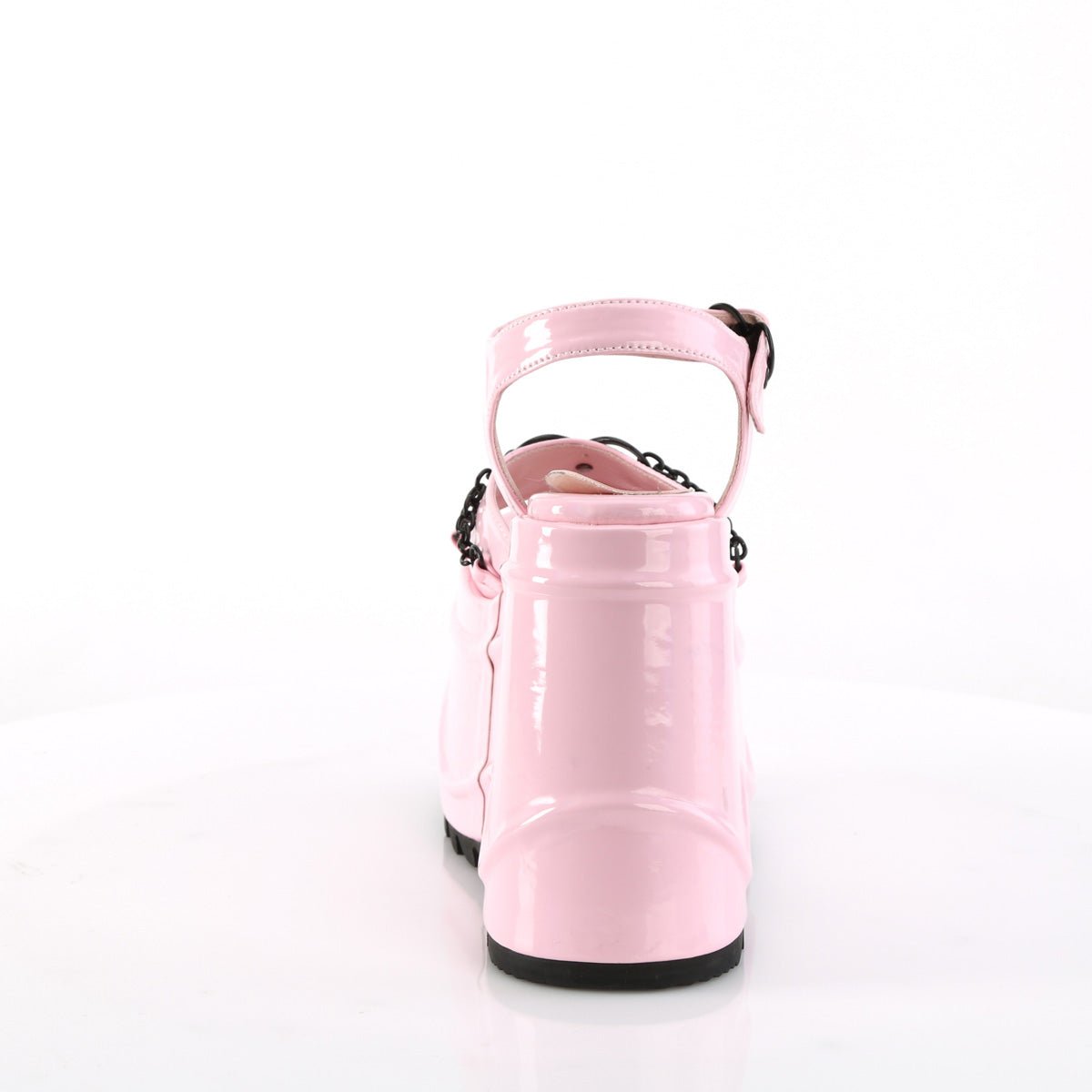 Too Fast | Demonia Wave 09 | Baby Pink Hologram Women&#39;s Sandals