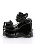 Too Fast | Demonia WAVE-20 | Black Patent Leather Sandals
