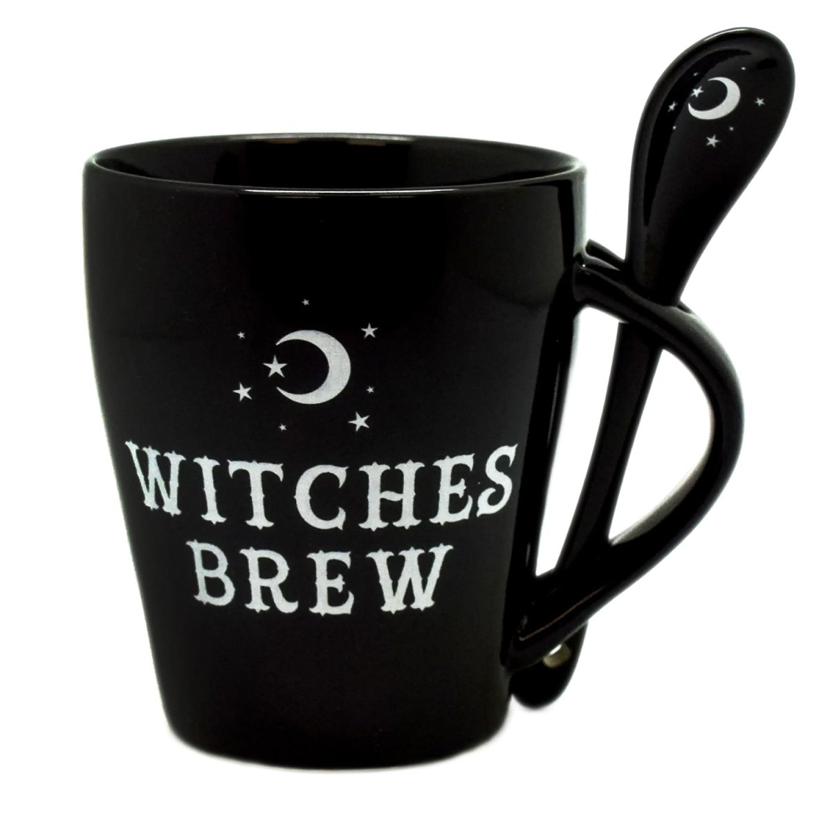 Too Fast | Fantasy Gifts | Witches Brew Black Mug and Spoon Set