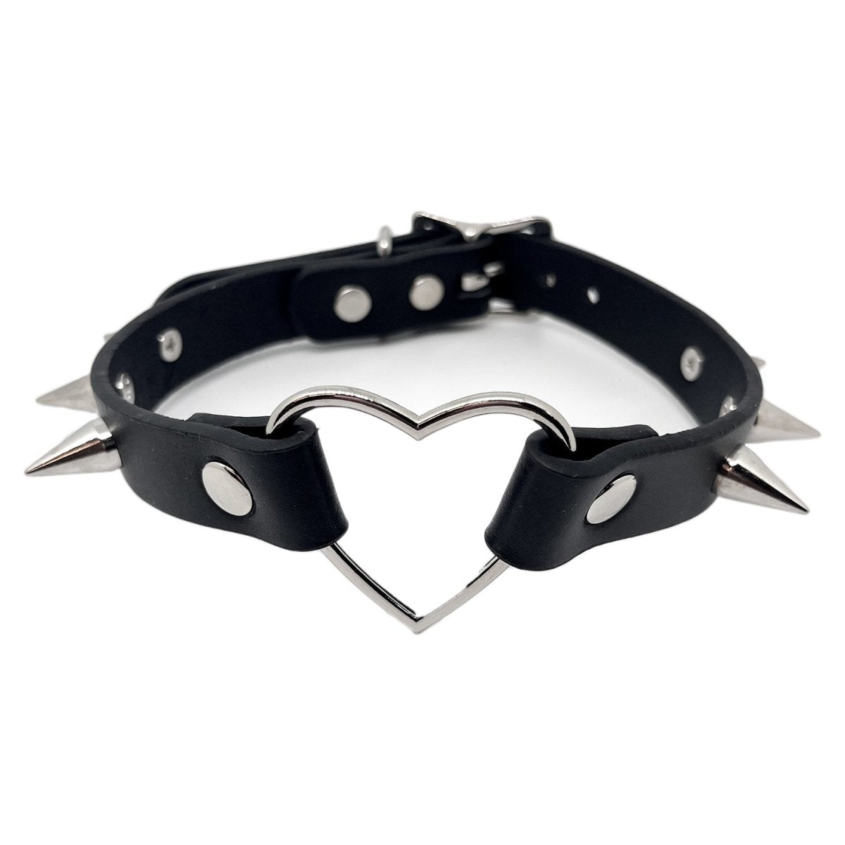 Gothic choker DOUBLE SPIKED CHOKER - Restyle