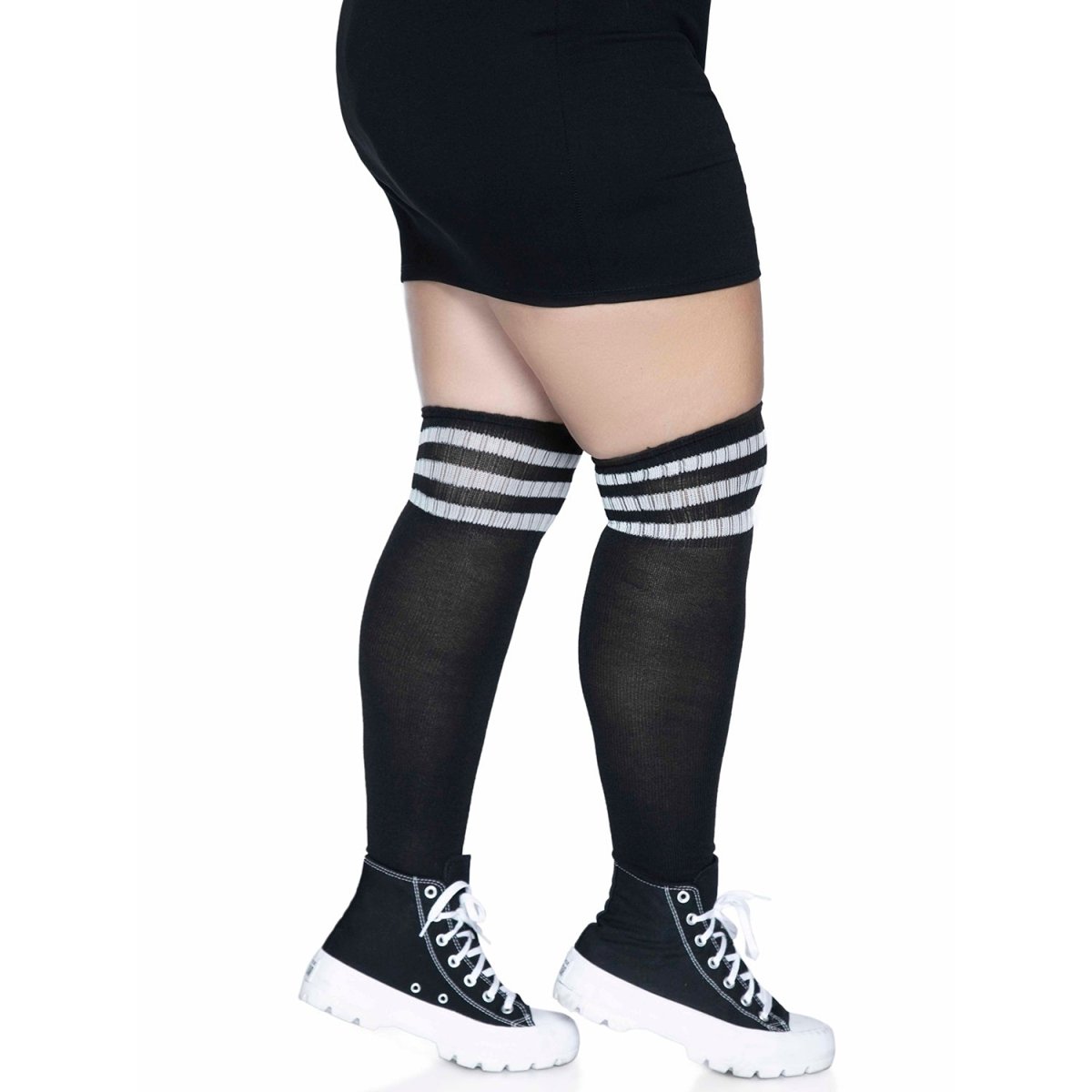 Too Fast | Leg Avenue | Plus Size Over the Knee Athletic Socks