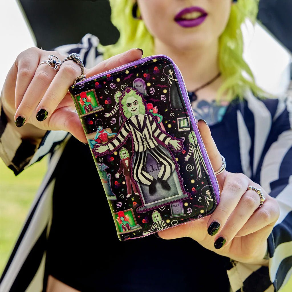 Too Fast | Loungefly | Beetlejuice Icons Zip Wallet