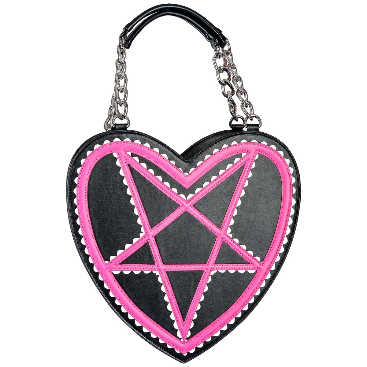 Too Fast Pentagram Heart Shaped Handbag
