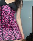 Too Fast | Pink Victorian Pentagram Damask Chaos Cami Dress