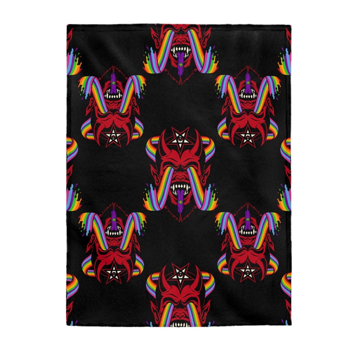 Too Fast | Rainbow Satan Velvet Plush Blanket