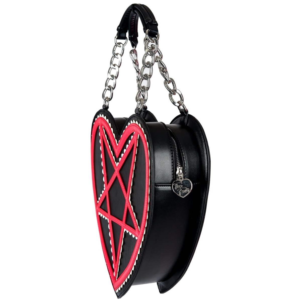 Too Fast | Red Pentagram Heart Shaped Handbag
