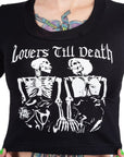 Too Fast | Skeleton Lovers Till Death Cropped Top