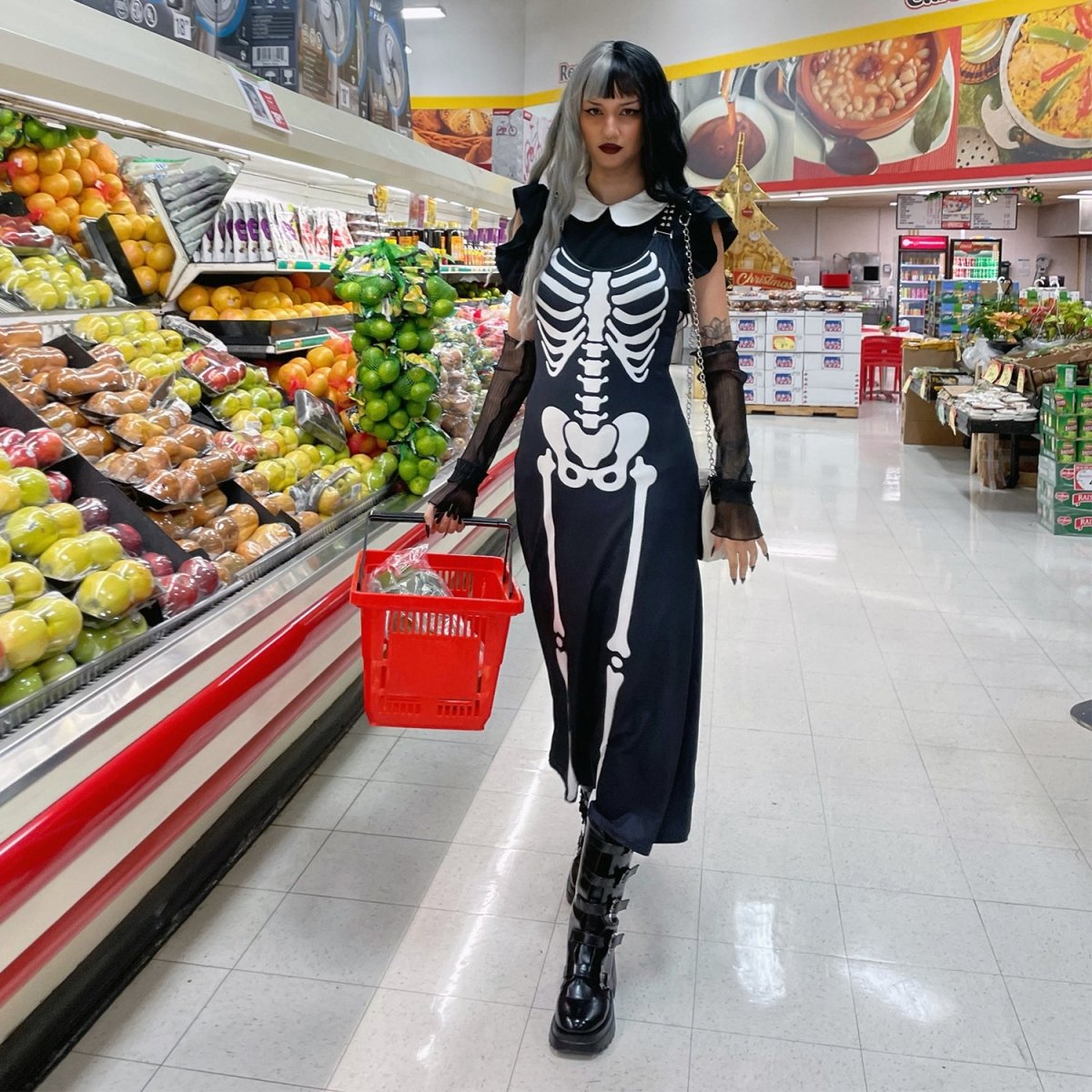 Skeleton Magick Maxi Dress – Too Fast