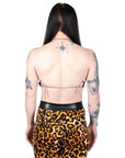 Too Fast | Switchblade Stiletto | Leopard Diable Contrast Halter Top