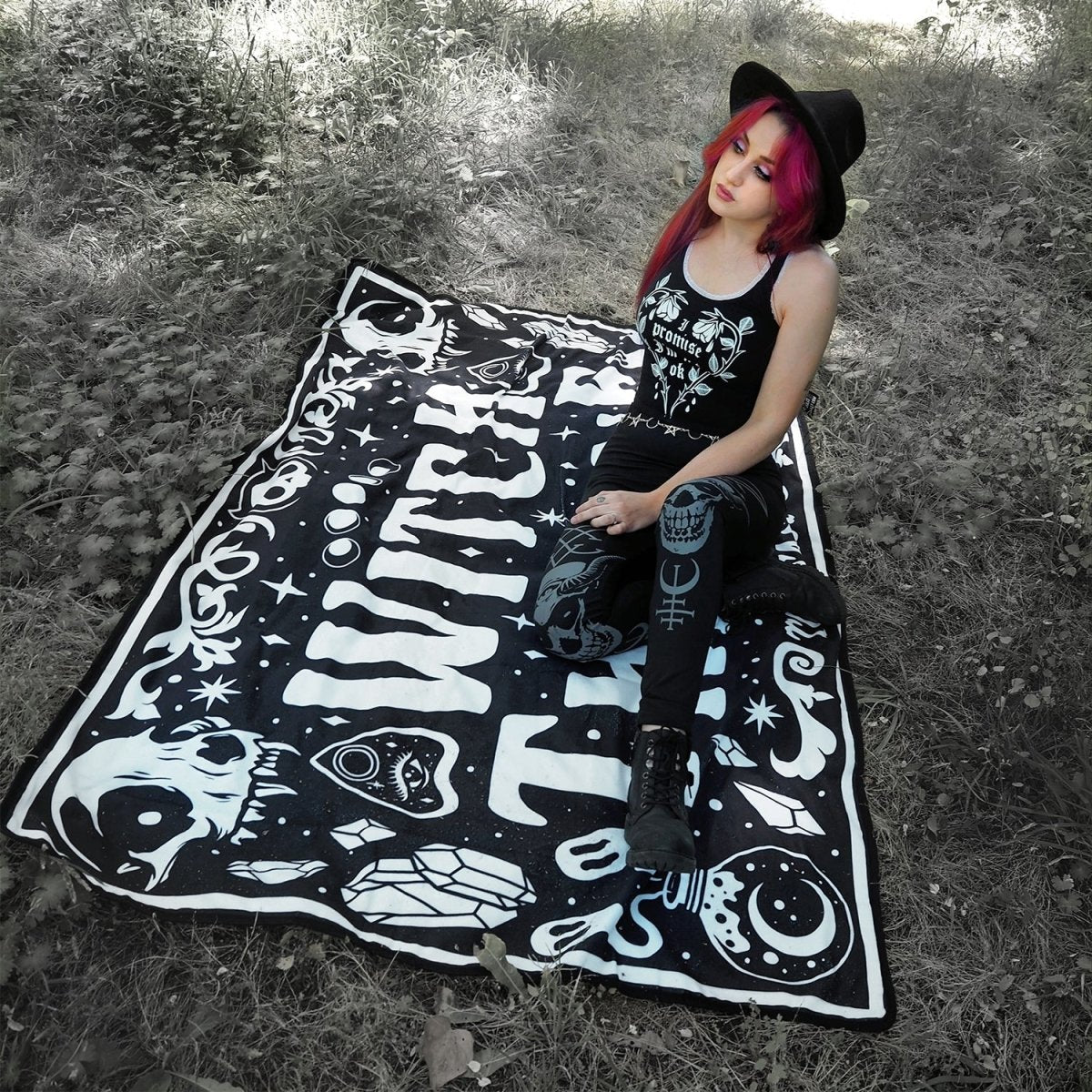 Beach Goth Heart Towel