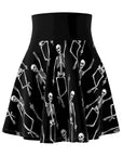 F U Skeleton Middle Finger Skater Skirt