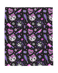Hello Creepy Kitty Gang Plush Blanket
