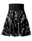 F U Skeleton Middle Finger Skater Skirt