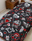 Love Skulls Plush Blanket
