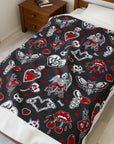 Love Skulls Plush Blanket