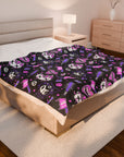 Hello Creepy Kitty Gang Plush Blanket