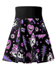 Hello Creepy Kitty Gang Skater Skirt