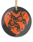 Ghosts and Pumpkins Goth Acrylic Ornament