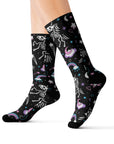 Skeleton Unicorn Calf Socks