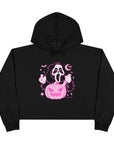 Cute Ghostface Pumpkin Crop Hoodie