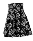 Drippy Pentagram Skater Skirt