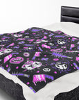 Hello Creepy Kitty Gang Plush Blanket