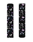 Skeleton Unicorn Calf Socks