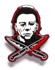 Rock Rebel | Michael Myers Crossed Knives Enamel Pin