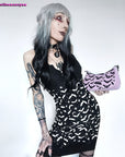 Gothic Bats And Stars Bat Cup Dress