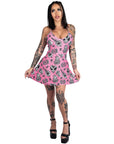 Tattooed Love Pink Skater Dress