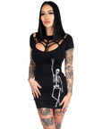 Skeleton High Five Web Caged Dress